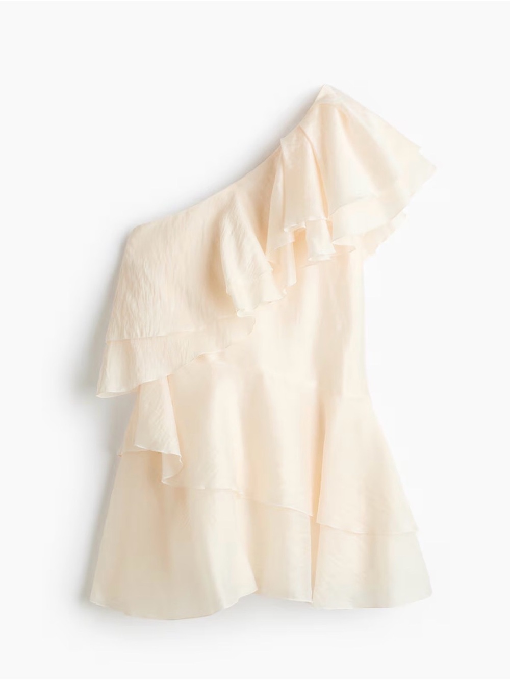 H&M Flounced One-Shoulder Dress